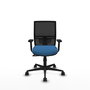 PIQUERAS Y CRESPO Silla de oficina Yunquera con mecanismo Sincro, Azul claro y Negro