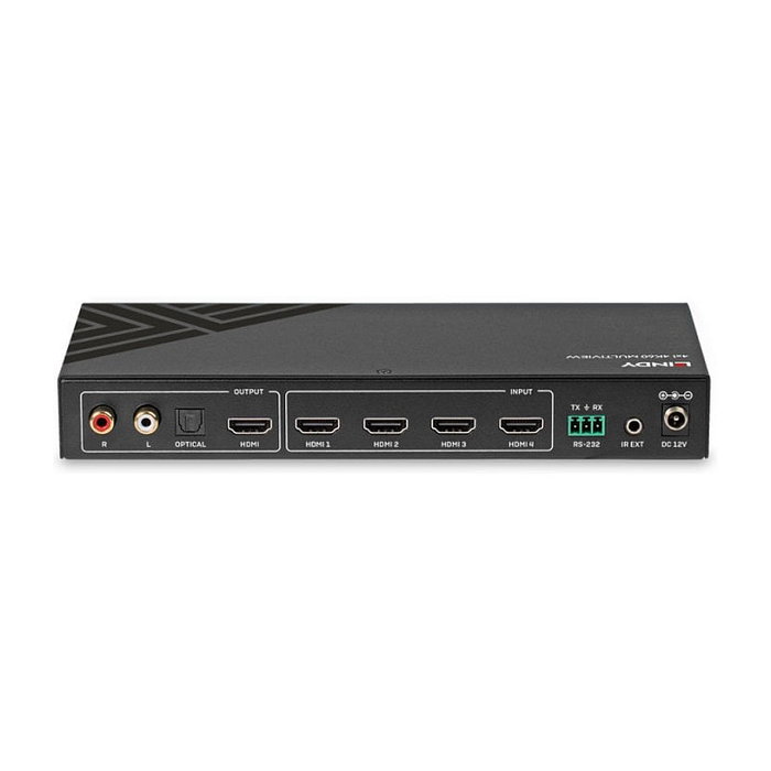 Lindy 4x1 4K60 HDMI Seamless Multiview Switch para 4 Fuentes Ultra HD