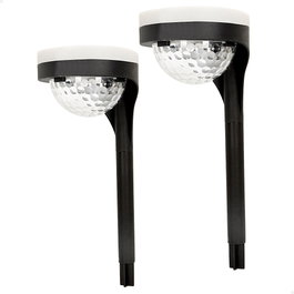Aktive Pack de 2 focos solares LED con baliza para jardín