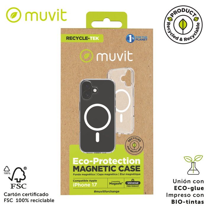 Funda para Móvil Muvit for Change iPhone 17 Transparente