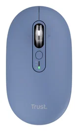 Trust Seron Slim Multi - Ratón Óptico Inalámbrico Dual RF + Bluetooth para Oficina, Ambidiestro, 3200 DPI, Clic Silencioso, Recargable, Azul