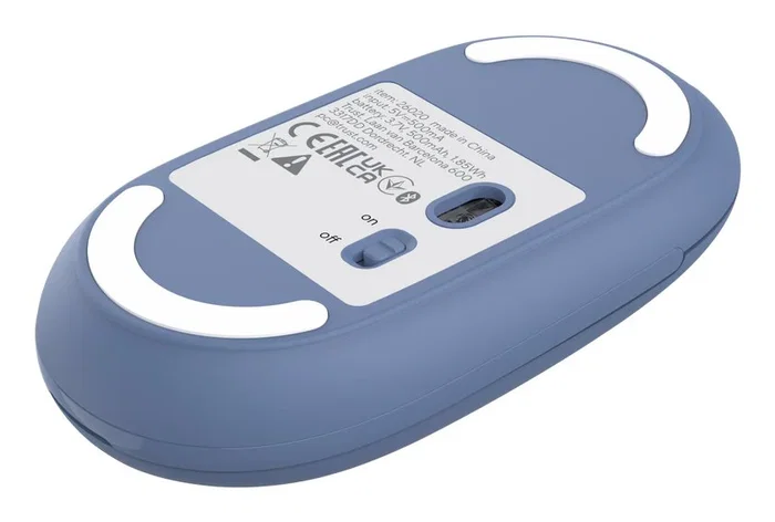 Trust Seron Slim Multi - Ratón Óptico Inalámbrico Dual RF + Bluetooth para Oficina, Ambidiestro, 3200 DPI, Clic Silencioso, Recargable, Azul
