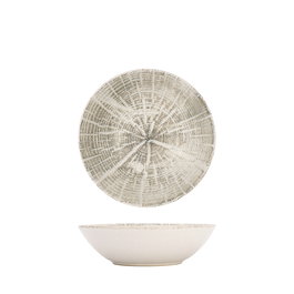 Summa Bol Coupe Forest Blanco - Bol para Vajilla de Gres, 17 cm de Diámetro, 5 cm de Alto, Capacidad 40 cl (Set de 6)
