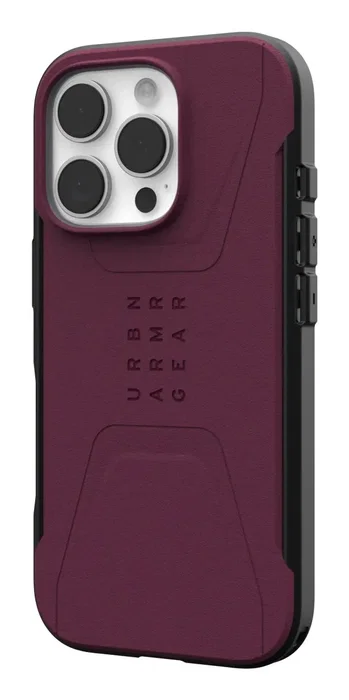 Urban Armor Gear Funda Civilian para Apple iPhone 16 Pro - Compatible con MagSafe, Resistente a Impactos, Color Burdeos Urban Armor Gear Funda Civilian para Apple iPhone 16 Pro - Compatible con MagSafe, Resistente a Impactos, Color Burdeos