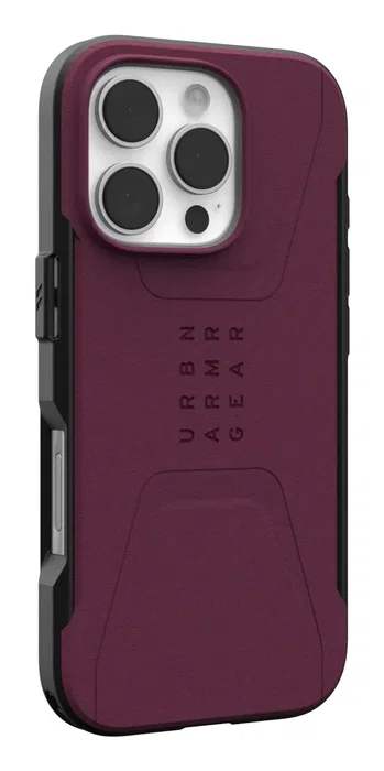 Urban Armor Gear Funda Civilian para Apple iPhone 16 Pro - Compatible con MagSafe, Resistente a Impactos, Color Burdeos Urban Armor Gear Funda Civilian para Apple iPhone 16 Pro - Compatible con MagSafe, Resistente a Impactos, Color Burdeos