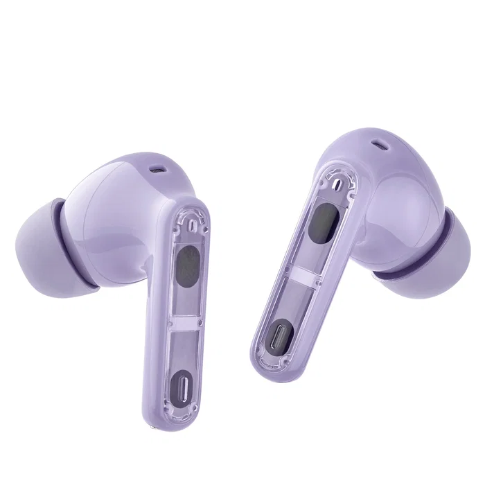 Intenso T313AE Auriculares True Wireless Stereo (TWS) Intraurales con Cancelación Activa de Ruido (ANC), Bluetooth 5.4, USB-C, Color Púrpura/Violeta, para Llamadas, Música y Deporte