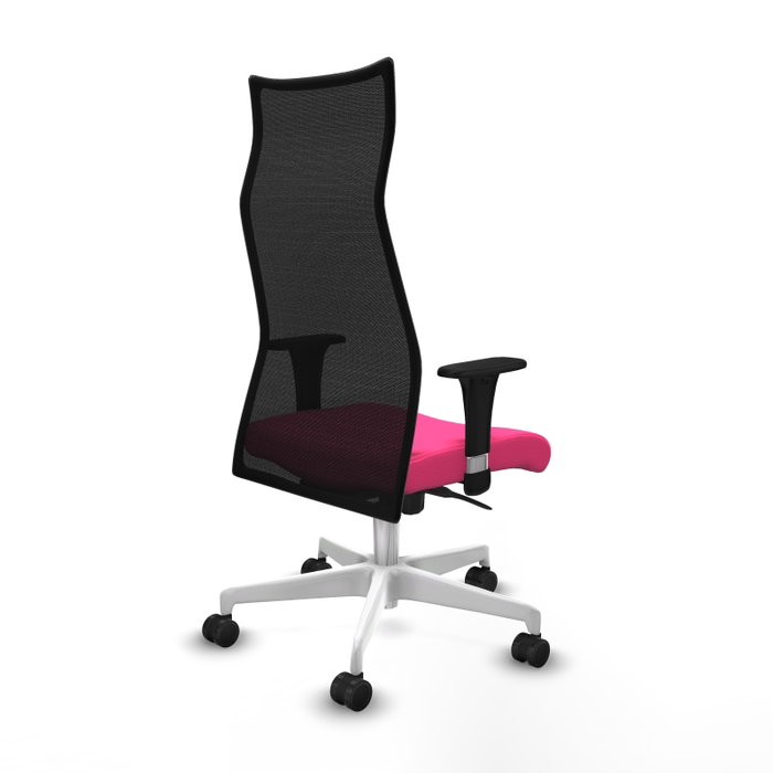 PIQUERAS Y CRESPO Sillón Albacete con mecanismo Sincro, Rosa y Negro