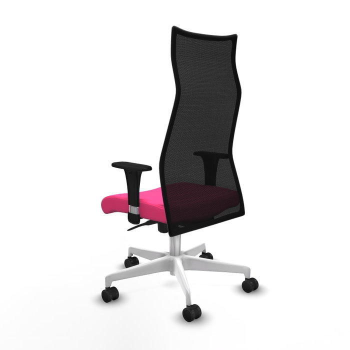 PIQUERAS Y CRESPO Sillón Albacete con mecanismo Sincro, Rosa y Negro