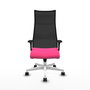 PIQUERAS Y CRESPO Sillón Albacete con mecanismo Sincro, Rosa y Negro