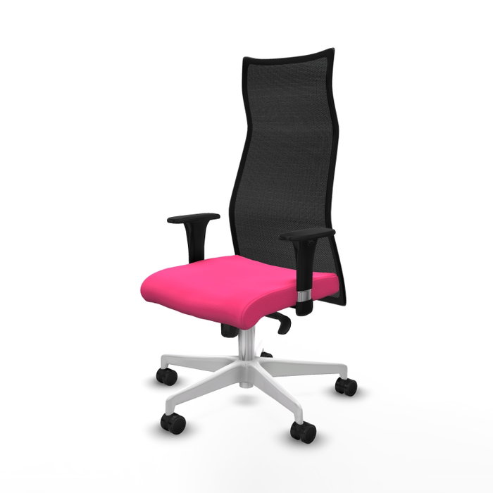 PIQUERAS Y CRESPO Sillón Albacete con mecanismo Sincro, Rosa y Negro