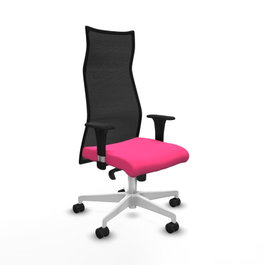 PIQUERAS Y CRESPO Sillón Albacete con mecanismo Sincro, Rosa y Negro