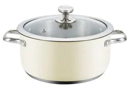 Haeger PA-32H.014A Olla Sopera Acero Inoxidable con Tapa de Vidrio para Todo Tipo de Cocinas (Inducción, Cerámica, Gas) 32 cm