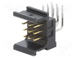 HARTING Conector de datos har-modular® de 9 pines, macho, angular, THT