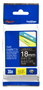 Brother TZe-345 Cinta de Etiquetado Laminada 18mm x 8m Blanco sobre Negro