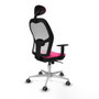 PIQUERAS Y CRESPO Silla de oficina Jorquera Rosa y Blanca