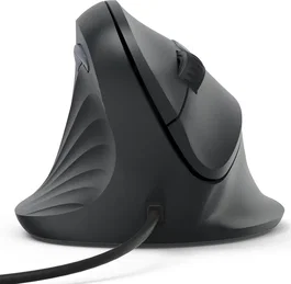 Hama ECM-500 Mouse ergonómico con cable para zurdos Negro