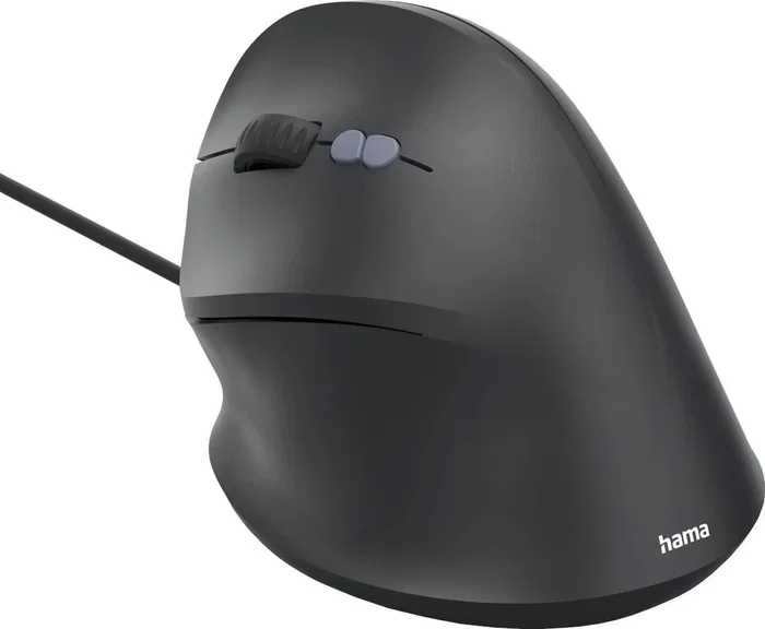 Hama ECM-500 Mouse ergonómico con cable para zurdos Negro Hama ECM-500 Mouse ergonómico con cable para zurdos Negro