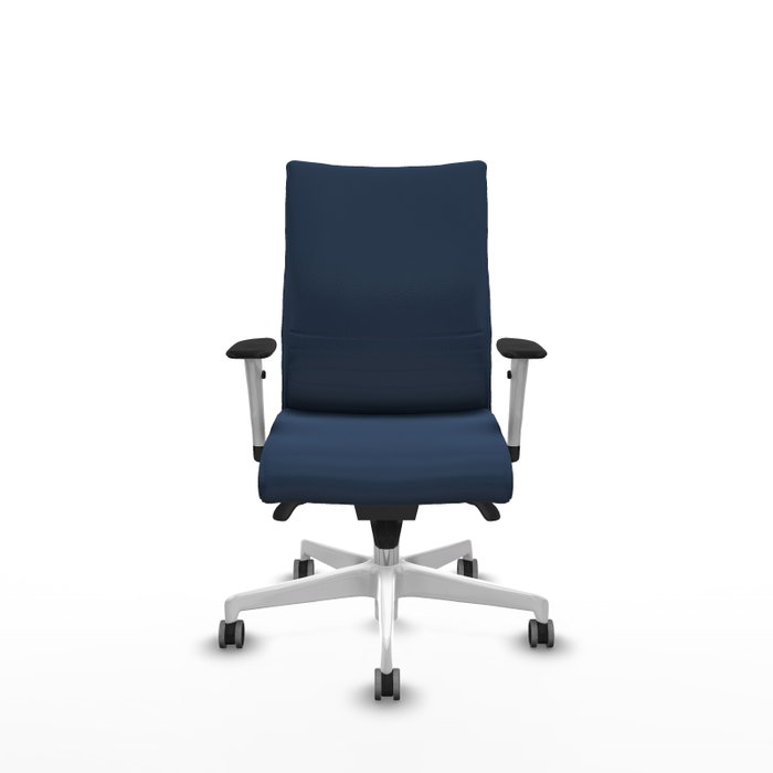 PIQUERAS Y CRESPO Silla Albacete confidente con mecanismo Sincro, Azul marino