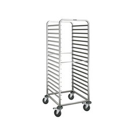 B.Pro Carro Bandejero Blanco 18 Guías GN 2/1, Acero Inoxidable, Dimensiones 733x662x1645 mm