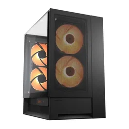 Cougar CGR-2WA3B-RGB Caja Gaming Midi Tower PC Negro para ATX, micro ATX, Mini-ITX con Ventana Lateral RGB, Gestión de Cables y 2 Ventiladores 160mm
