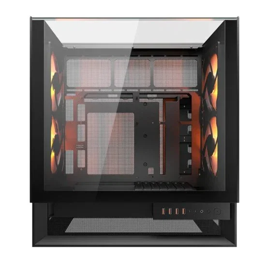 Cougar CGR-2WA3B-RGB Caja Gaming Midi Tower PC Negro para ATX, micro ATX, Mini-ITX con Ventana Lateral RGB, Gestión de Cables y 2 Ventiladores 160mm