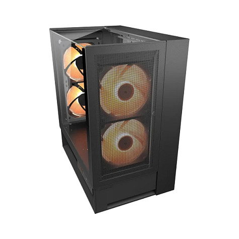 Cougar CGR-2WA3B-RGB Midi Tower PC Negro ARGB Ventana Lateral Gestión Cables ATX Micro ATX Mini-ITX