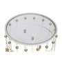 DKD Home Decor Set de 2 Mesitas Auxiliares de Metal y Cristal Blanco y Dorado