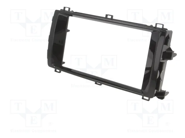 ACV Bastidor de montaje de radio 2 DIN para Toyota Auris, negro brillante