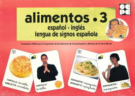 CEPE, Alimentos 3 Baraja español inglés lengua de signos - VV.AA