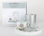 DKD Home Decor Set de 5 Portavelas de Cristal y MDF Plateado