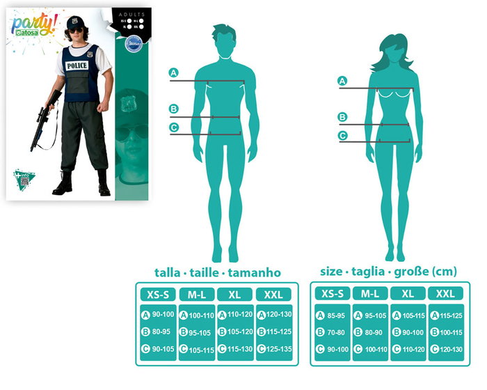 Disfraz para Adultos Policía Hombre M/L