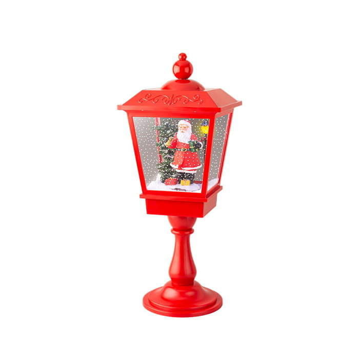 Lumineo Farol Papá Noel con movimiento y música, Rojo Lumineo Farol Papá Noel con movimiento y música, Rojo