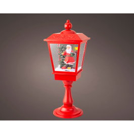 Lumineo Farol Papá Noel con movimiento y música, Rojo