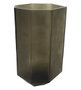 DKD Home Decor Jarrón de Cristal Glaseado Gris Oscuro 18x18x31 cm