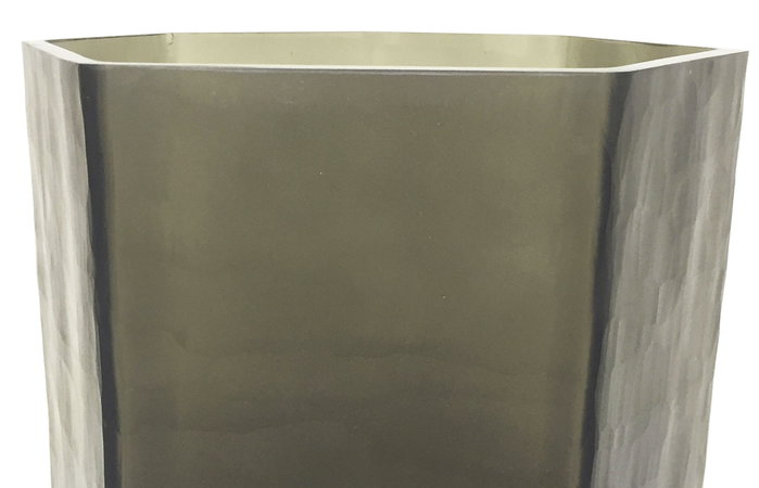 DKD Home Decor Jarrón de Cristal Glaseado Gris Oscuro 18x18x31 cm DKD Home Decor Jarrón de Cristal Glaseado Gris Oscuro 18x18x31 cm