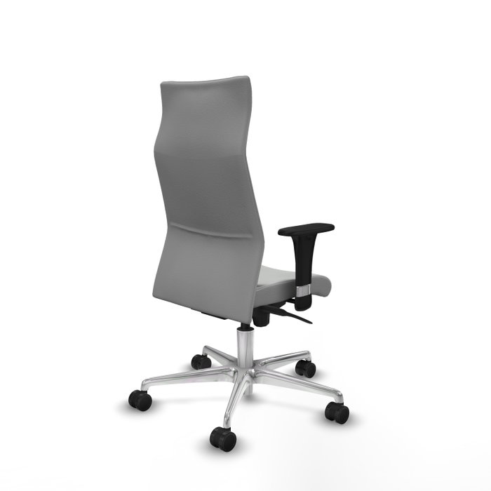 PIQUERAS Y CRESPO Sillón Albacete Gris claro con Mecanismo Sincro y Base de Aluminio