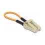 DeLOCK Adaptador de loopback de fibra óptica LC/OM2 multimodo beige y naranja