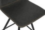 DKD Home Decor Taburete Gris Oscuro Negro Metal PU 50 x 93 x 41 cm (2 Unidades)