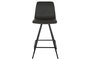 DKD Home Decor Taburete Gris Oscuro Negro Metal PU 50 x 93 x 41 cm (2 Unidades)