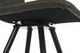 DKD Home Decor Taburete Gris Oscuro Negro Metal PU 50 x 93 x 41 cm (2 Unidades)