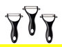 Kinvara Set 3 Peladores Negros Cocina 10.2x20x3.5 cm (Set de 12)