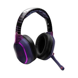 Lexip Auriculares de Gaming Sasuke Naruto Shippuden Inalámbricos y Alámbricos Bluetooth 5.1, Micrófono Extraíble, Diadema Ajustable, Negro/Púrpura