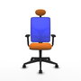 PIQUERAS Y CRESPO Silla de oficina Motilla Naranja y Azul