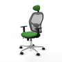 PIQUERAS Y CRESPO Silla de oficina Jorquera con mecanismo Sincro/Traslack Verde y Gris