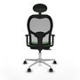 PIQUERAS Y CRESPO Silla de oficina Jorquera con mecanismo Sincro/Traslack Verde y Gris
