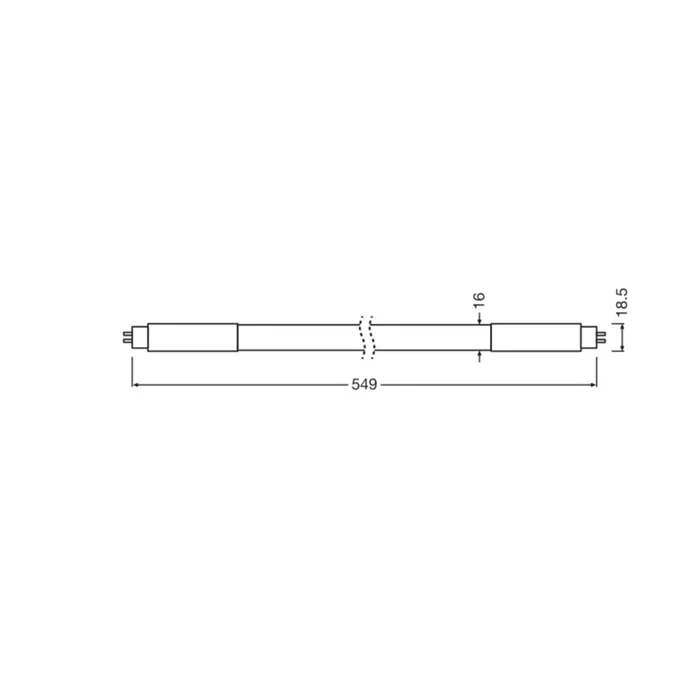Ledvance Tubo LED T5 G5 10W 1350 Lúmenes 3000K Cálido Blanco Fino IP20 para Reemplazo Fluorescente