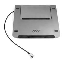 Acer Soporte y Dock 5 en 1 USB-C a HDMI para Portátil Hasta 15.6 Pulgadas, Plata - Modelo HP.DSCAB.012