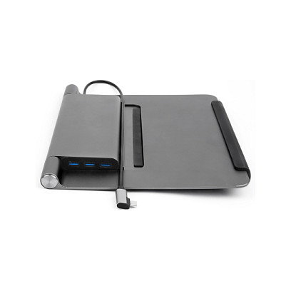 Acer Soporte para portátil con estación de acoplamiento 5 en 1, Plata