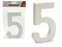 Pincello Número 5 Madera Blanco 1.8 x 21 cm (Set de 12)