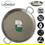La Dehesa Paellera Pulida 38 cm Acero Pulido Plateado 8 Raciones Apta Gas Leña (Set de 6)
